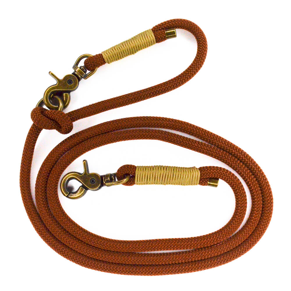 Rockxdogs - (Handsfree) Looplijn Chocolate Brown