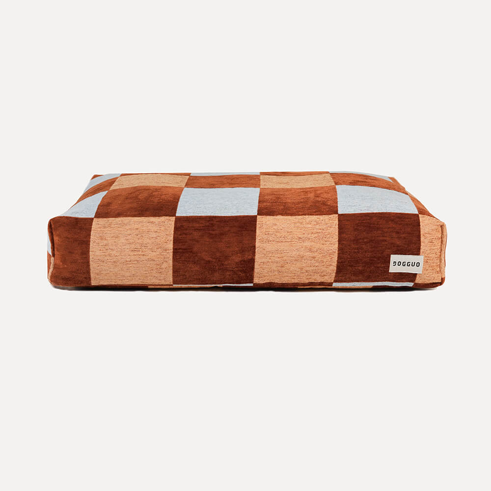 DOGGUO - Block hondenmand - Brown/Beige/Blue