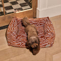 DOGGUO - Ethnic sofa hondenmand - Brown/Blue