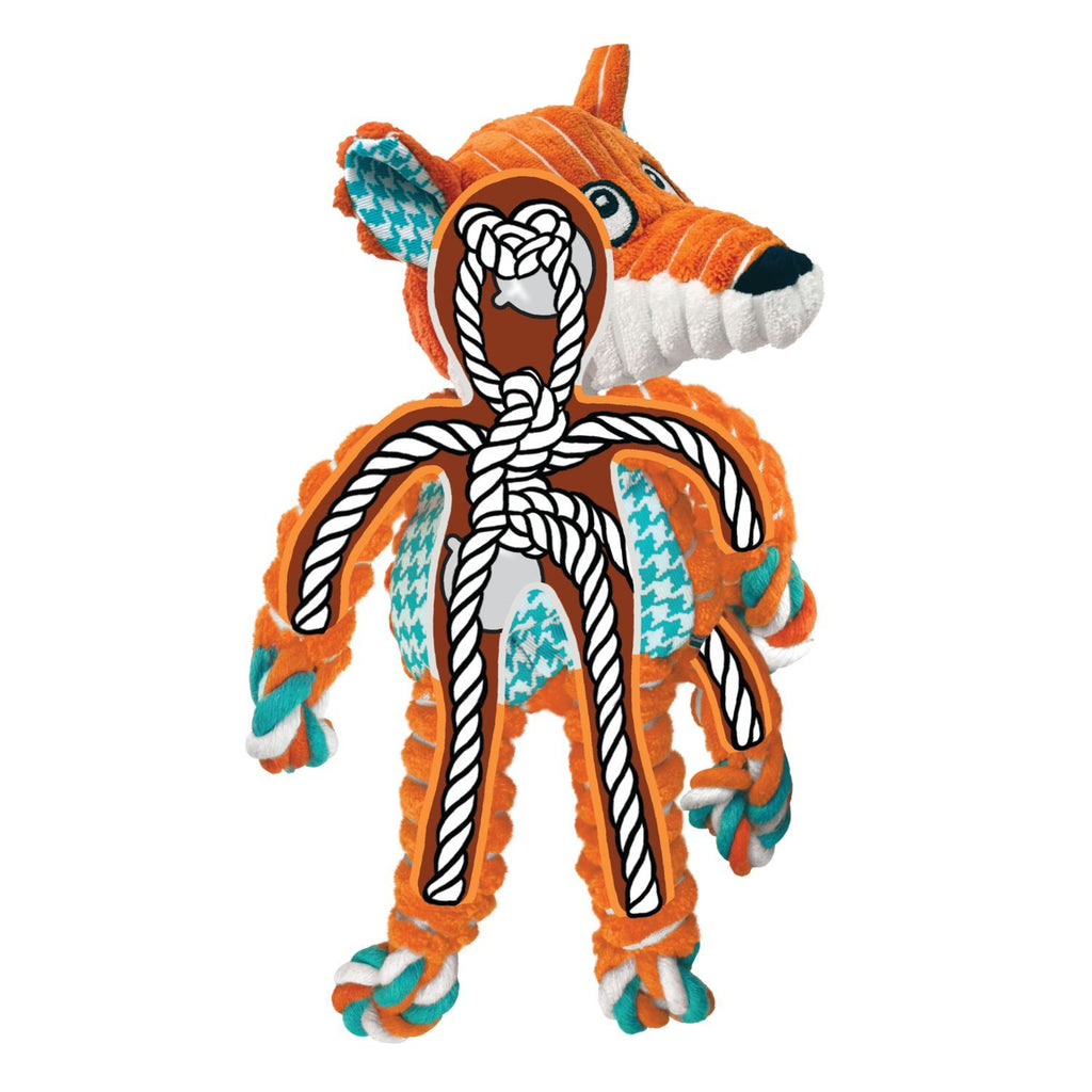 KONG - Holiday Floppy Knots dapper wasbeer (24 cm)