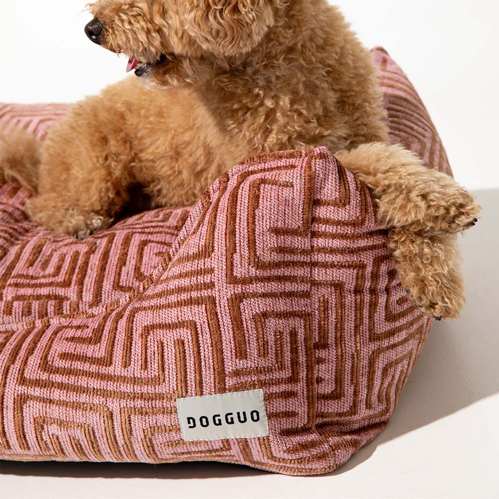 DOGGUO - Maze Dog Sofa - Pink/Mocha