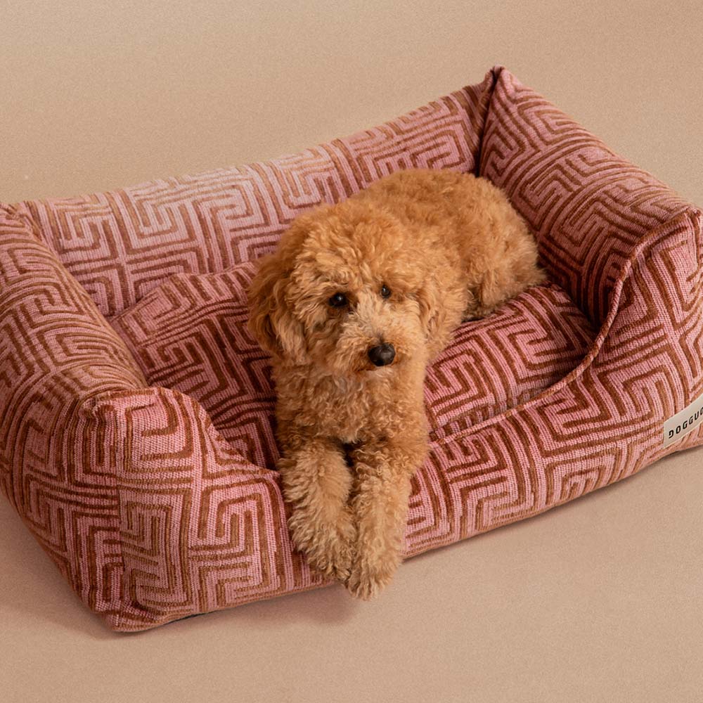DOGGUO - Maze Dog Sofa - Pink/Mocha