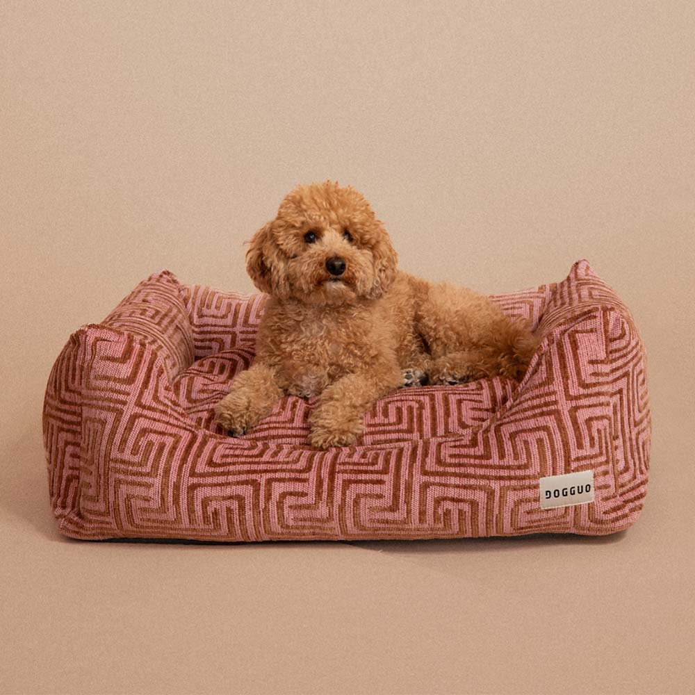 DOGGUO - Maze Dog Sofa - Pink/Mocha