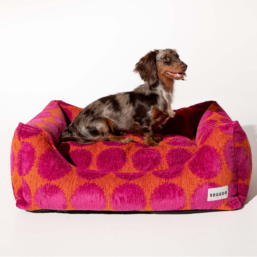 DOGGUO - Dot Dog Sofa - Orange/Magenta
