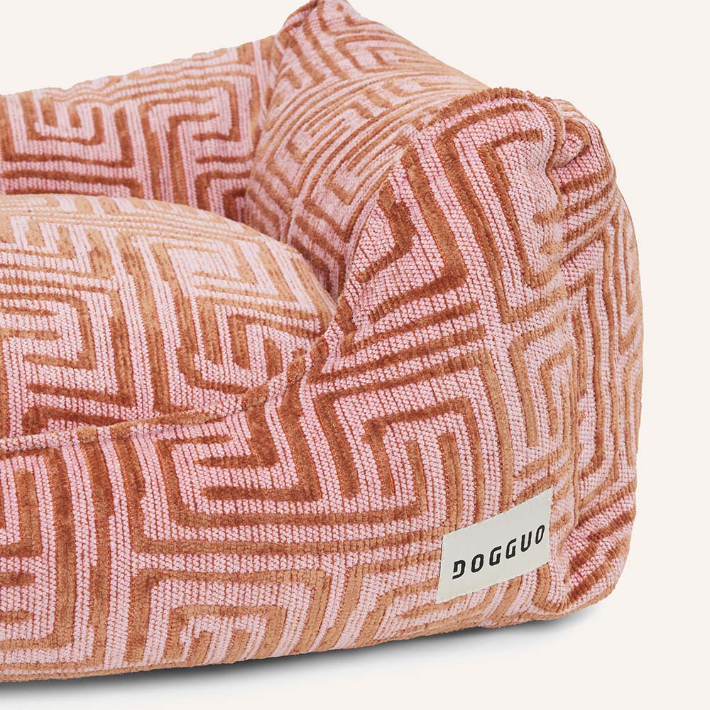 DOGGUO - Maze Dog Sofa - Pink/Mocha