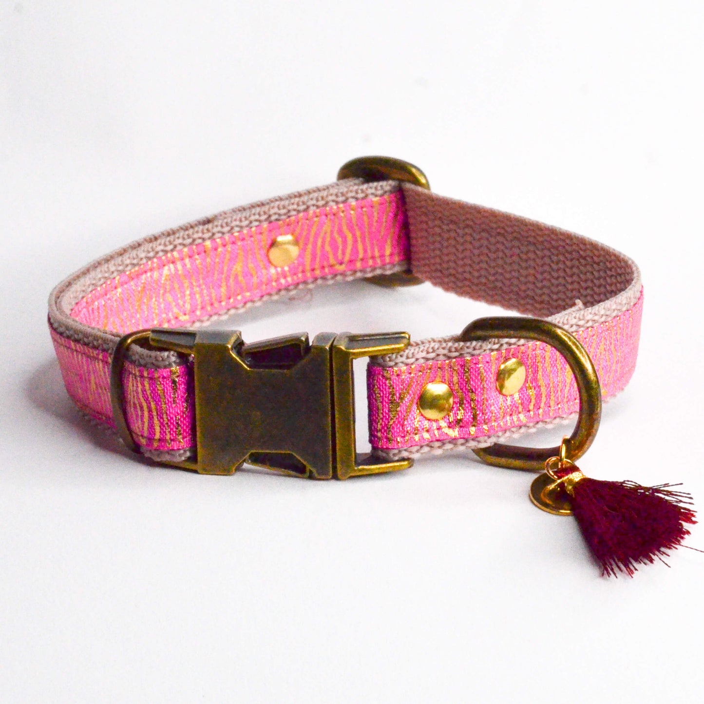 Rockxdogs - Halsband Go wild! - Panter Roze Goud