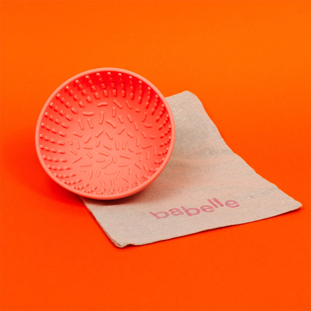 Babelle - Mini Wiggler Lick Bowl - Coral