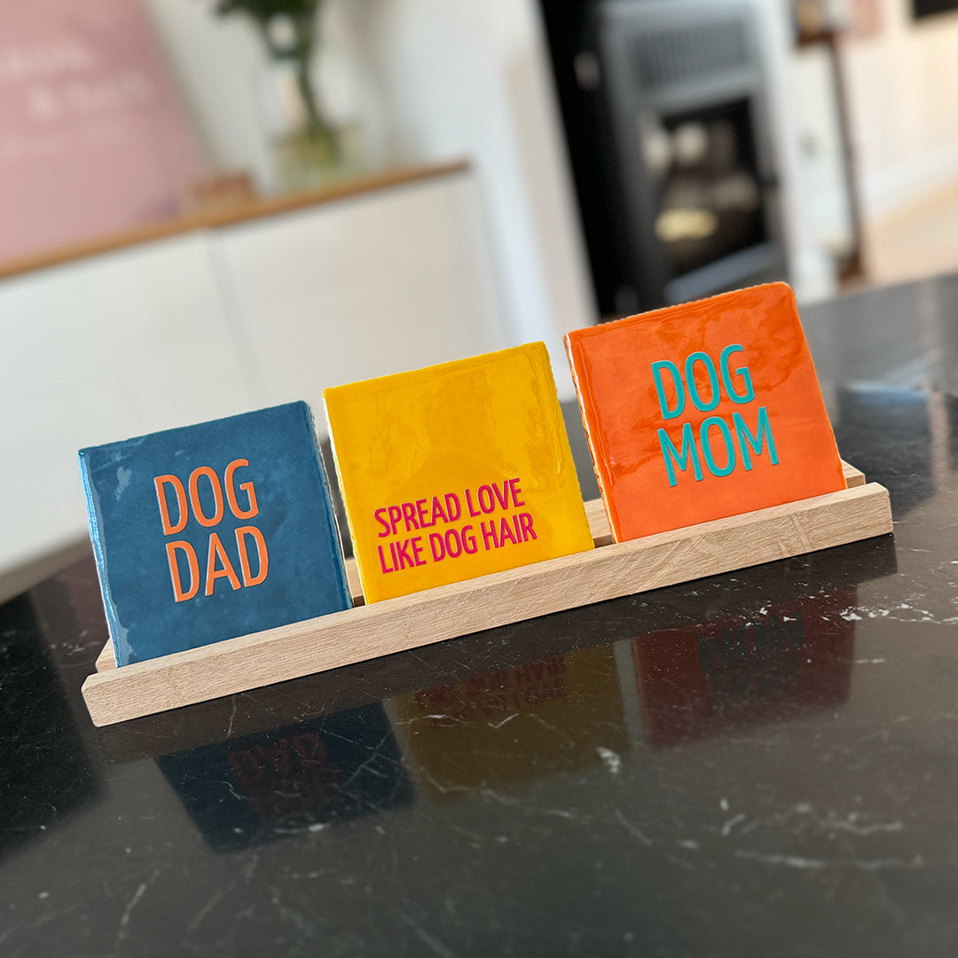 Neusje van Geusje - Quote Tegel - DOG DAD - 10x10 cm