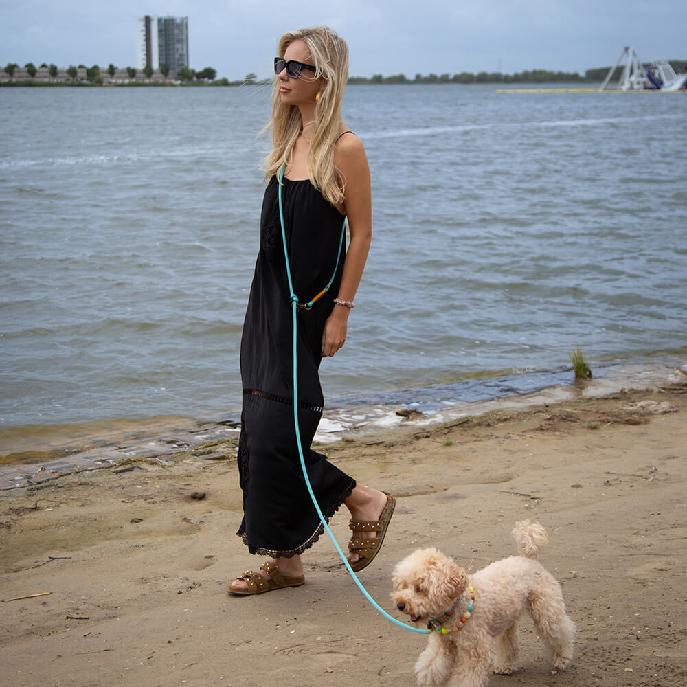 Rockxdogs - (Handsfree) Looplijn Turquoise