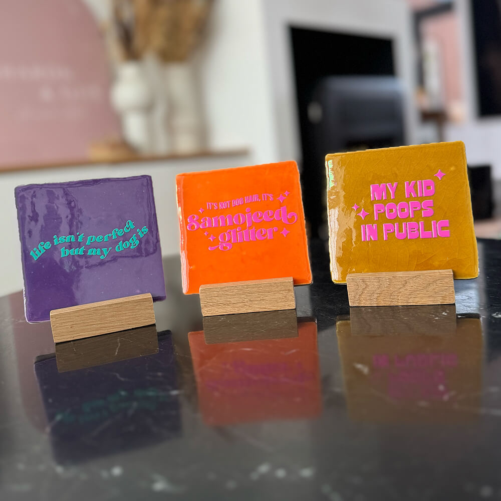 Neusje van Geusje - Quote Tegel - My kid poops in public - 10x10 cm