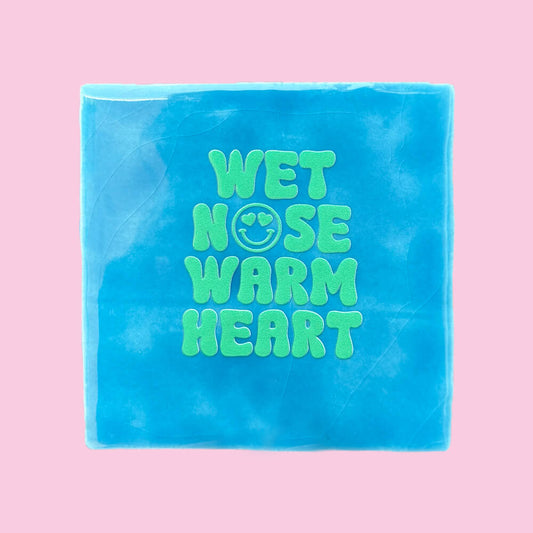 Neusje van Geusje - Quote Tegel - Wet nose warm heart - 10x10 cm