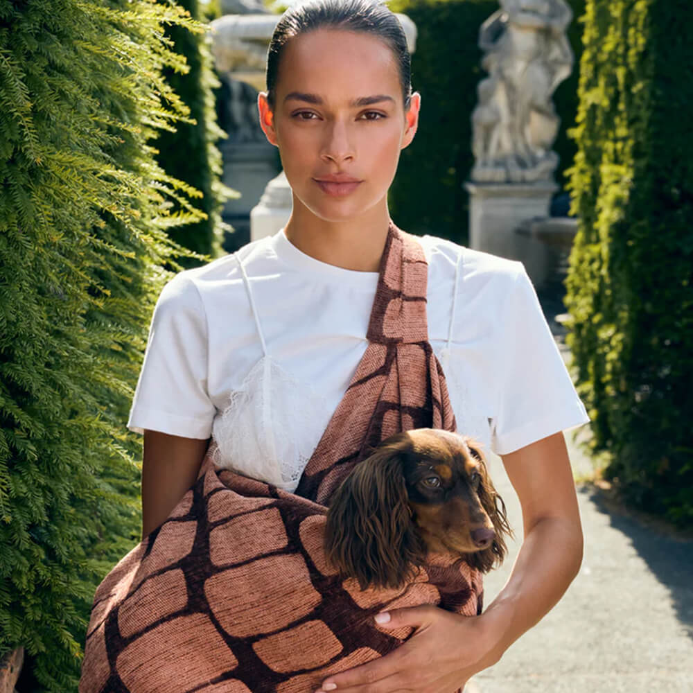 DOGGUO - Draagzak Staple Stones - Brown / Peach