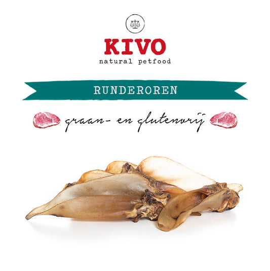 Kivo Petfood Runderoren - 5 stuks