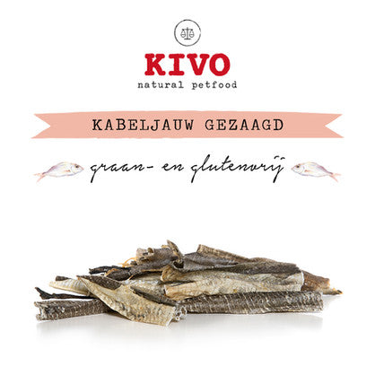 Kivo Petfood Kabeljauw huid - 100 gram