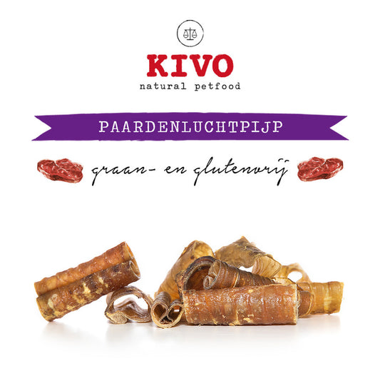 Kivo Petfood Paardenluchtpijp gezaagd - 250 gram