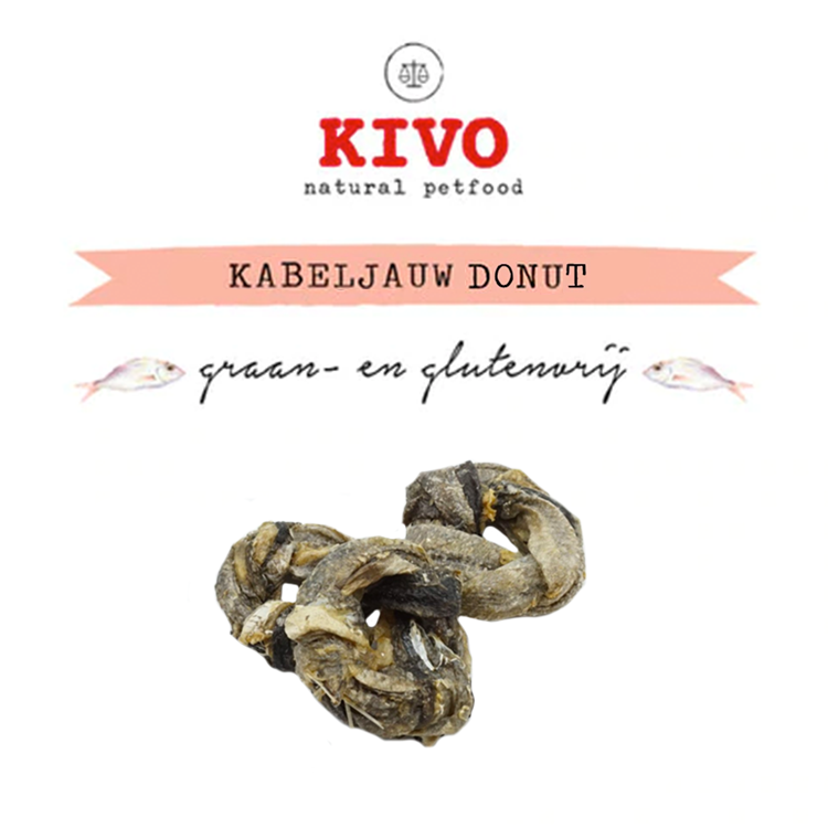 Kivo Petfood Kabeljauw Donut - 200 gram