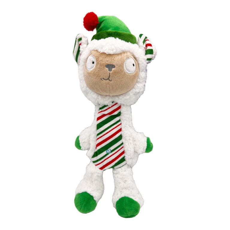 Lulubelles Power Plush Holiday Flapjacks Peppermint Llama