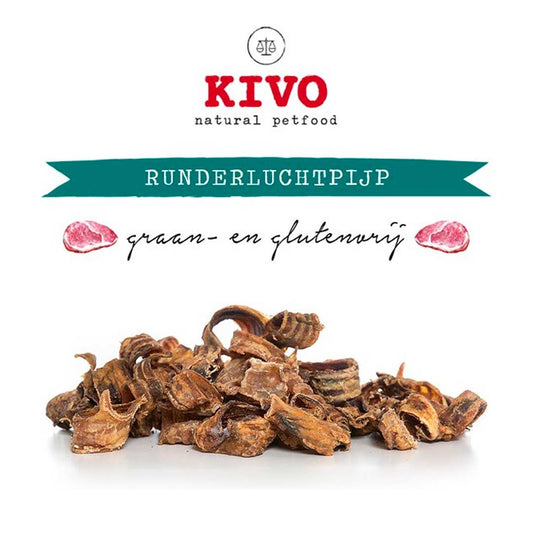 Kivo Petfood Runderluchtpijp gezaagd - 500 gram