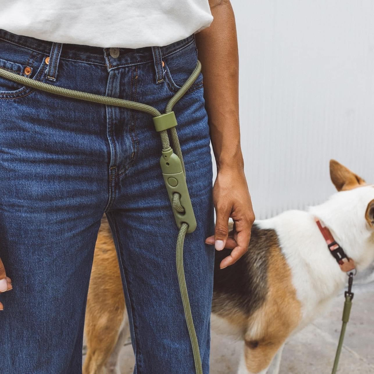 Handsfree Leash Army Green